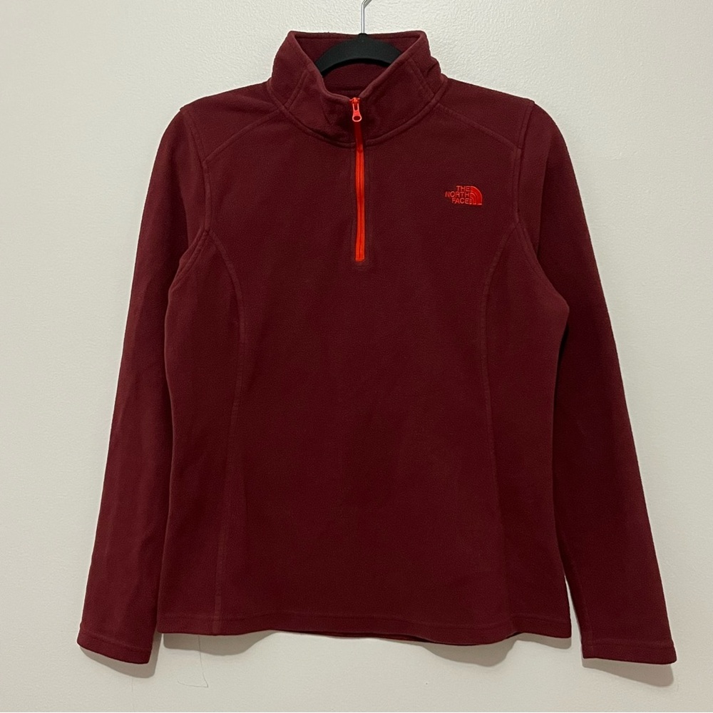 The North Face Burgundy Fleece with Orange Accents